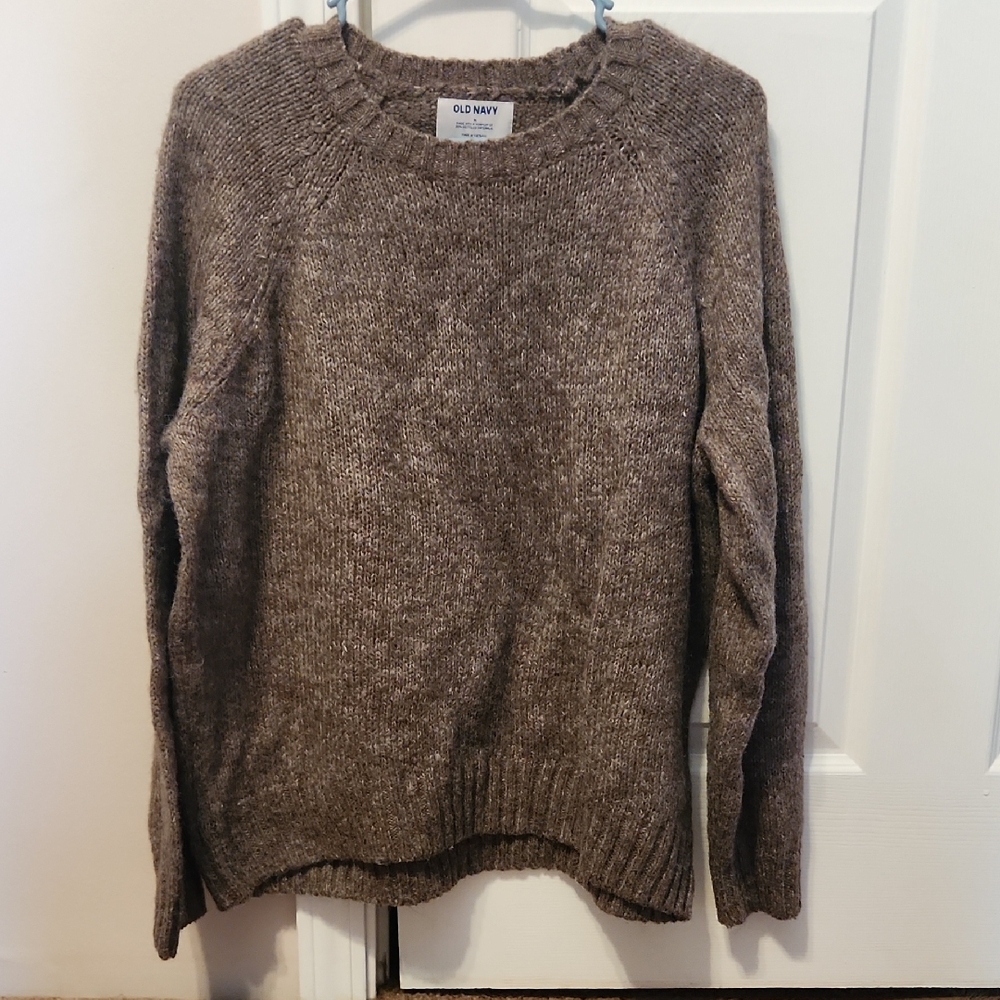 Old Navy Brown Crew Neck Sweater Soft Knit Casual